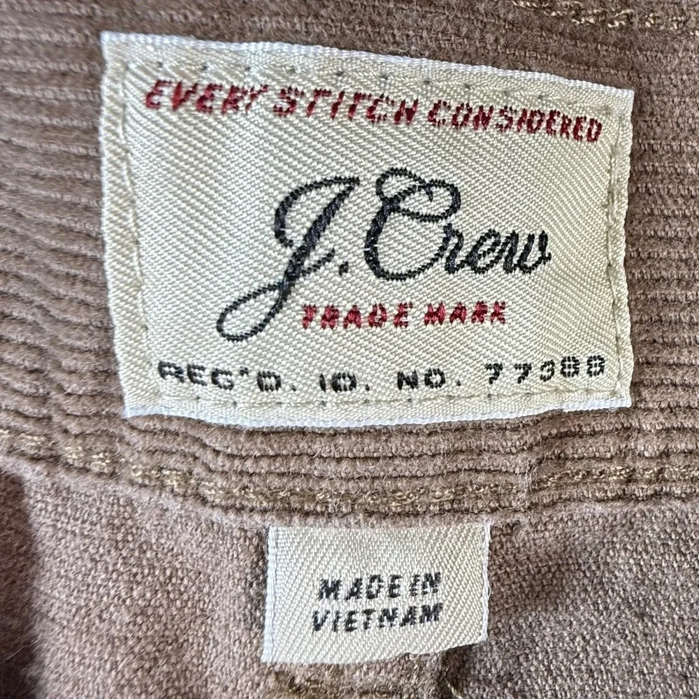 J‎ Crew 484 Corduroy Pants Mens Size 32x32 Brown Tapered Leg Performance Stretch